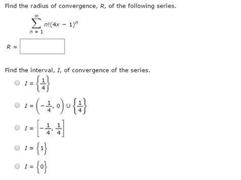 Solved Find The Radius Of Convergence R Of The Following