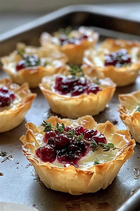 Cranberry Brie Thyme Phyllo Cups A Sweet And Savory Treat For