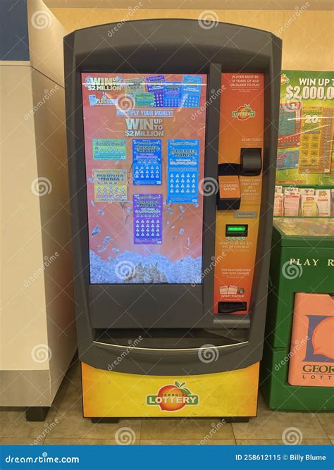 Retail Grocery Store Georgia Lottery Vending Machine Editorial Image