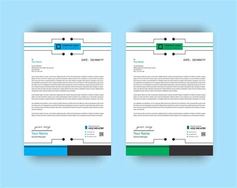 corporate business letterhead design template, 19145287 Vector Art at ...