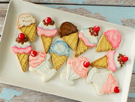 Ice Cream Cookies With A Cherry On Top The Bearfoot Baker