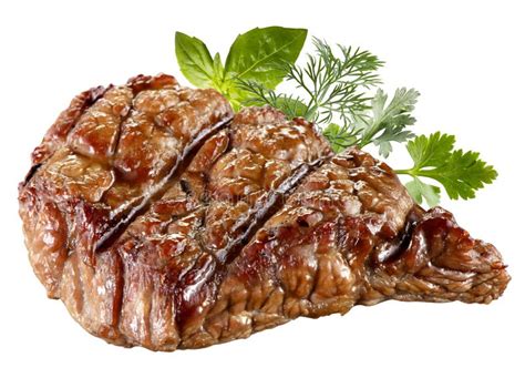 Gegrilltes Rindfleisch Steak Lokalisiert Beschneidungspfad Stockfoto