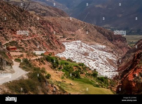 Traditional Salt Mine Salinas In Maras In Peru Stock Photo Alamy