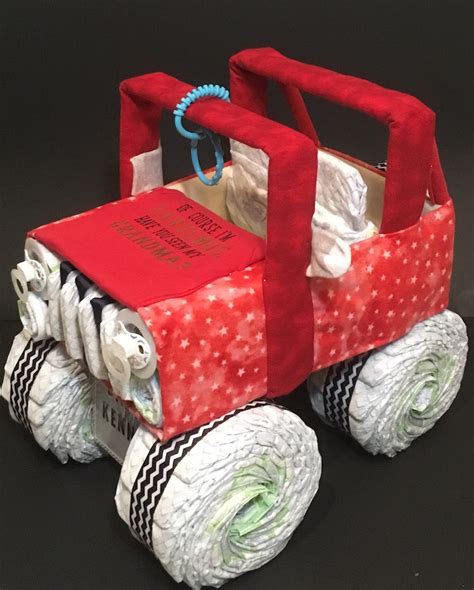 Red Diaper Cake Jeep Baby Baby Shower T Diaper Cake Etsy Australia