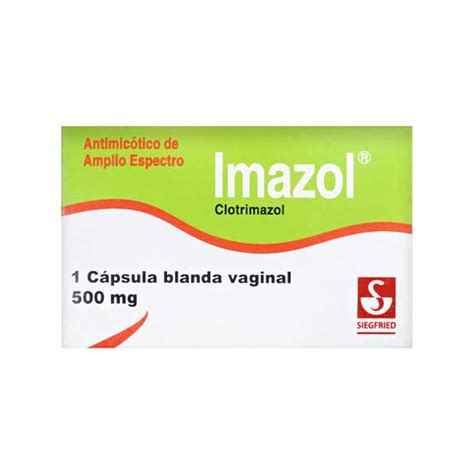 Clotrimazol Imazol 500mg 1 Capsula Vaginal Farmahorro