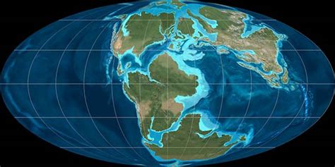 Paleogeographic Earth Reconstruction Million Years Ago