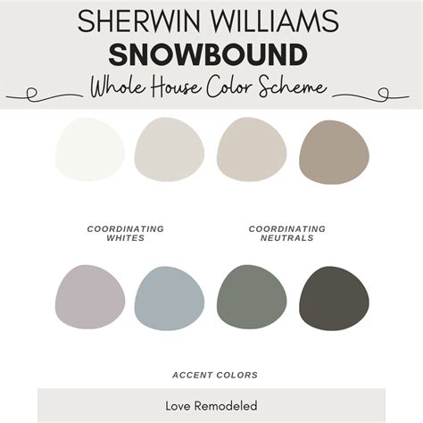 Sherwin Williams Snowbound Paint Color 7004 Coordinating Colors Artofit