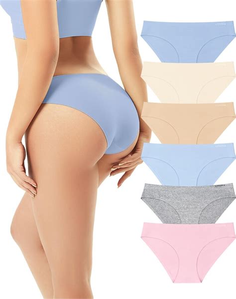 Livona 6 Pack Seamless Underwear For Women High Cut Cheeky Bikini