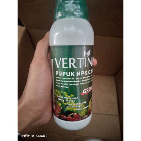 Jual Pupuk NPK Cair Verti Vertine Grow 500 Ml Untuk Pertumbuhan Tanaman