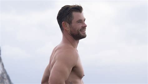 Every Photo Of Chris Hemsworth Going Shirtless In His New National