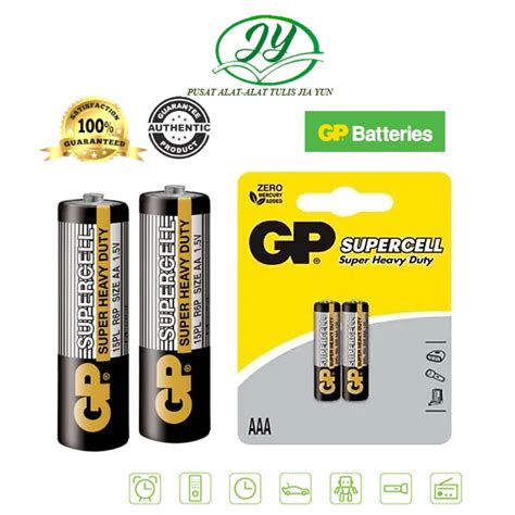 GP Supercell Battery 1 5V Super Heavy Duty Bateri AAA 2pcs Pack