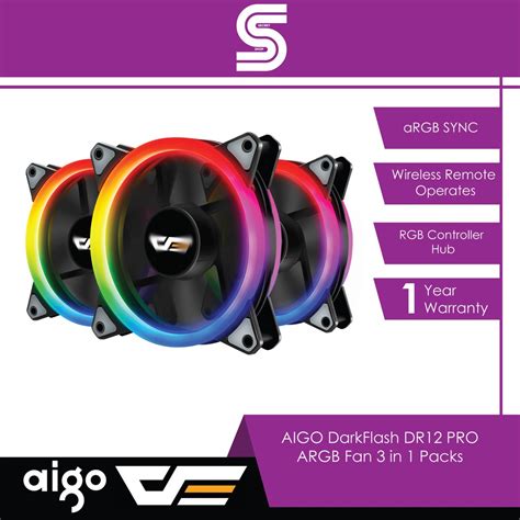 AIGO DarkFlash DR12 PRO ARGB Fan 3 In 1 Packs Shopee Philippines