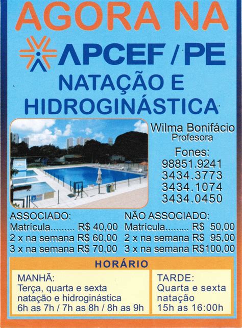 Nata O E Hidroginastica Na Sede Do Janga Apcef Pe Portal