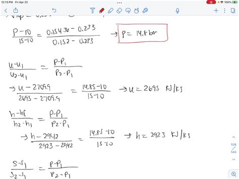 Solved Steam At A Temperature Of C Has A Specific Volume Of