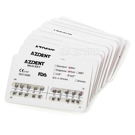 Azdent Bracket Dental Ortho Hooks Metal Mini Bracket Braces Roth