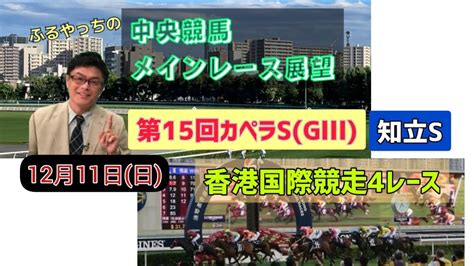 【中山競馬】【阪神競馬】2022中央競馬レース展望🏇～「カペラs」gⅢ「知立s」「香港ヴァーズ」「香港スプリント」「香港マイル」「香港