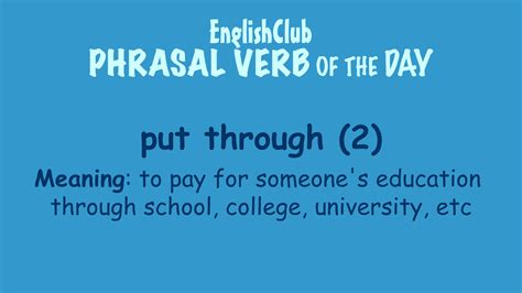 put through (2) | Learn English