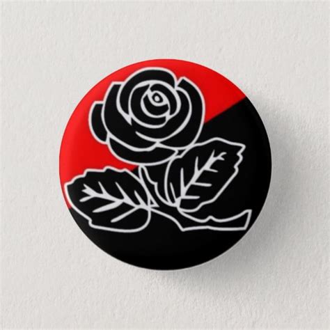 Black Rose of anarchism pin | Zazzle.com