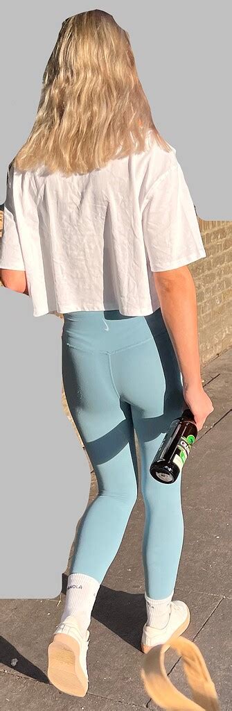 Hot Blonde In Blue Leggings Bonus Gym Shorts Spandex Leggings Yoga Pants Forum