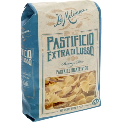 La Molisana Pastifico Extra Di Lusso Farfalle Rigate No 66g Click And Collect Freshchoice