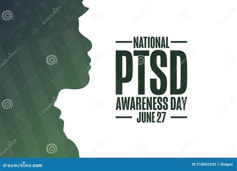 National PTSD Awareness Day Concept June 27 Template For Background