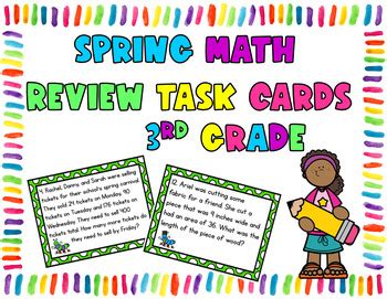 Rd Grade Math Review Task Cards By The Bright Life Teacher Tpt