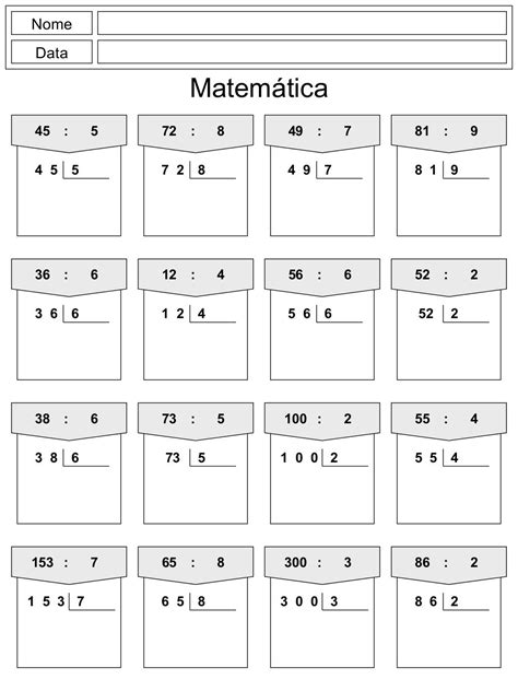 Contas De Multiplicar E Dividir