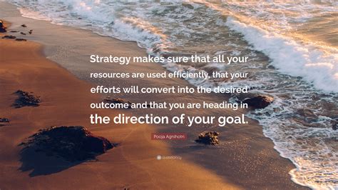 Pooja Agnihotri Quote Strategy Makes Sure That All Your Resources Are