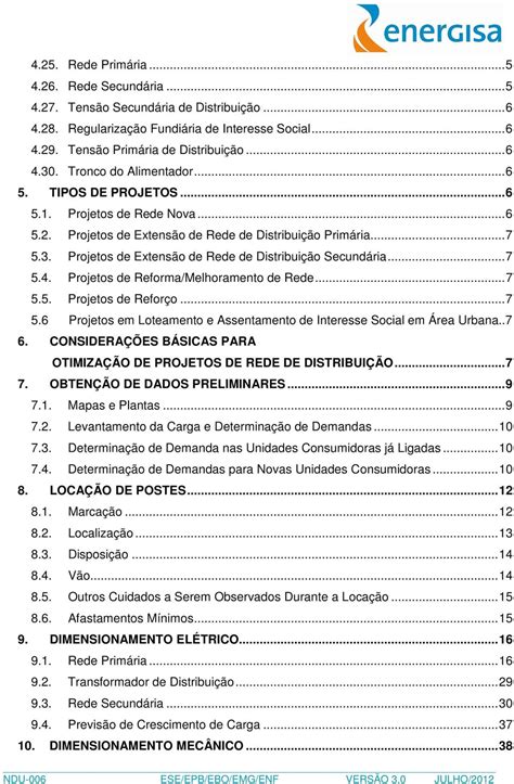 Norma De DistribuiÇÃo Unificada Ndu 006 CritÉrios BÁsicos Para