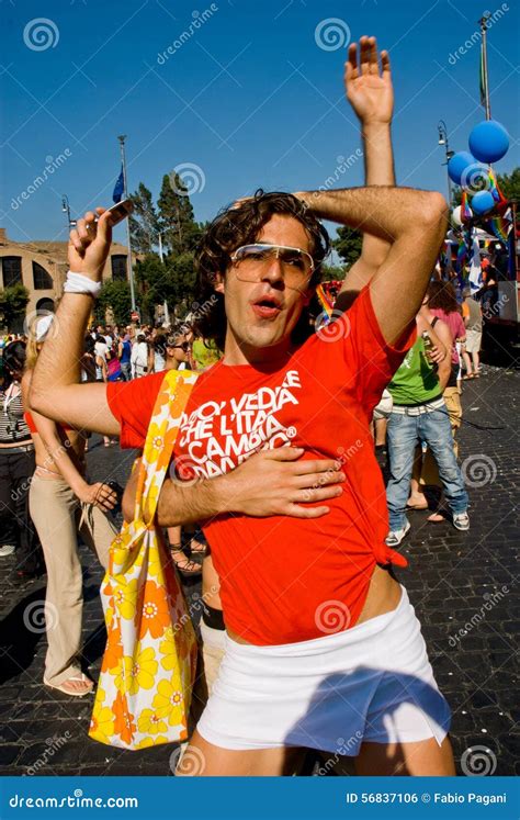 ROME ITALY JUNE 24 2006 Gay Pride Day Parade People In Rome Editorial Photo Image Of Rome