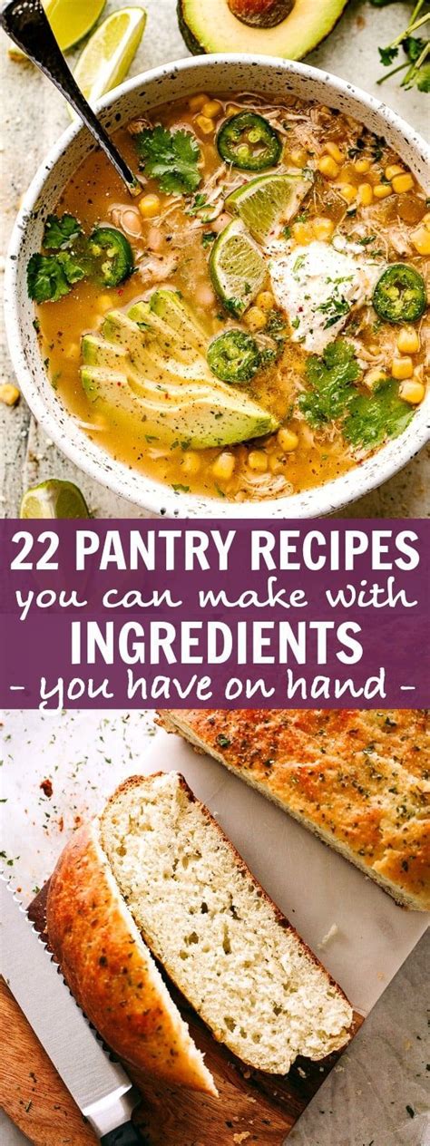 22 Pantry Recipes You Can Make With Ingredients You Have On Hand Recipes Lunch Meat Recipes