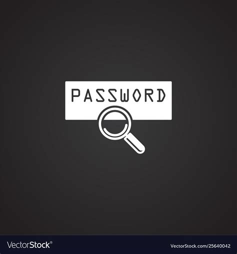 Password related icon on background for graphic Vector Image