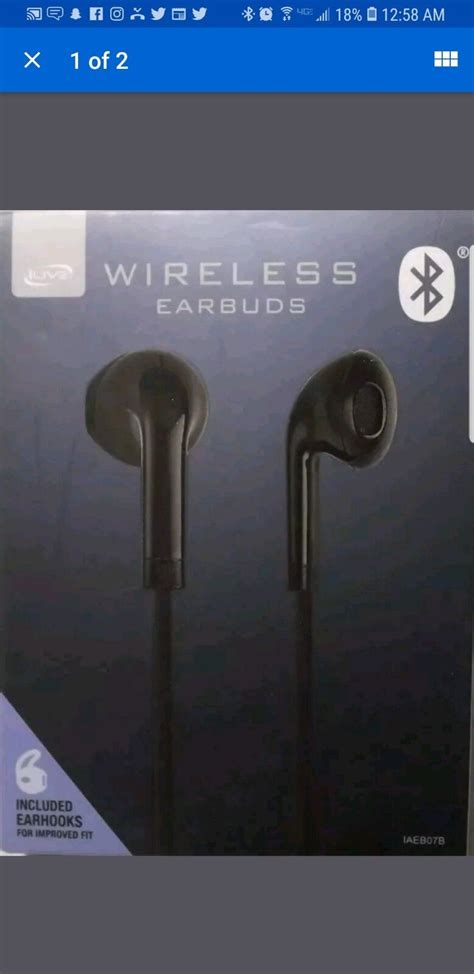 Ilive Wireless Bluetooth Ear Buds Black Iaeb07b For Sale Online Ebay