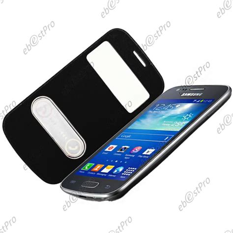 Accessoire Housse Coque Etui S View Flip Cover Noir Samsung Galaxy Trend S7560 Ebay