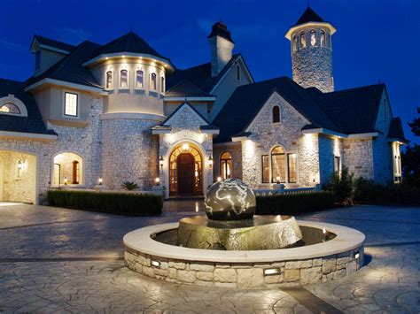Waterfront Castle On Lake Travis Mediterranean Exterior Austin