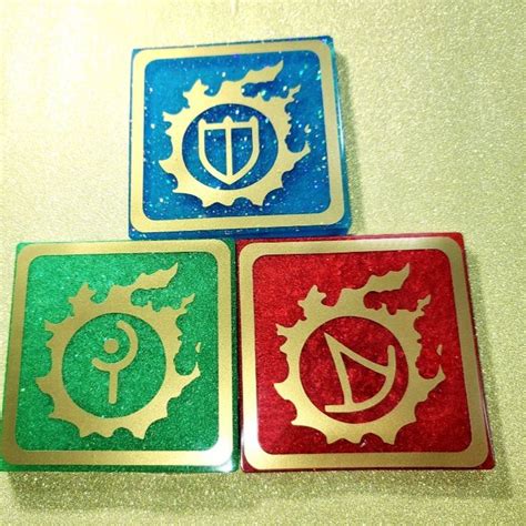 Final Fantasy Xiv All Job Coasters Magnets White Mage Black Mage