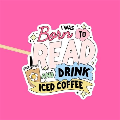 Bookish Sticker Dishwasher Safe Sticker Book And Coffee Lover Gift