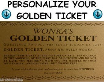 Nugget Sized Willy Wonka Chocolate Bar Wrappers Golden Ticket