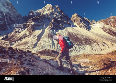 Hike in Himalayas Stock Photo - Alamy