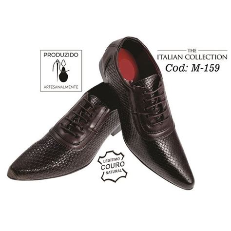 Sapato Masculino Italiano Em Couro Marrom Trice Retro Anos 70 Art