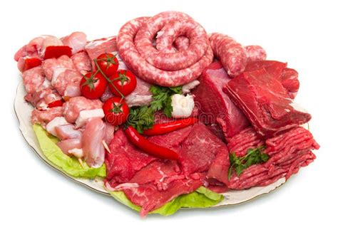 Assortiment De Viande De Coupe De Boucher Garni Photo Stock Image Du