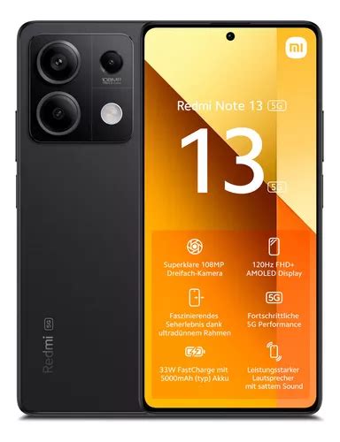 Xiaomi Redmi Note 13 5g Dual Sim 256 Gb Preto 8 Gb Ram à venda em