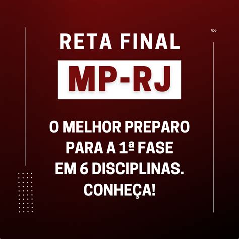 Curso De Reta Final Para A Fase Do Mprj Rj Plus Cursos Jur Dicos