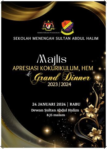 Buku Program MAJLIS APRESIASI KOKURIKULUM HEM DAN GRAND DINNER SMSAH