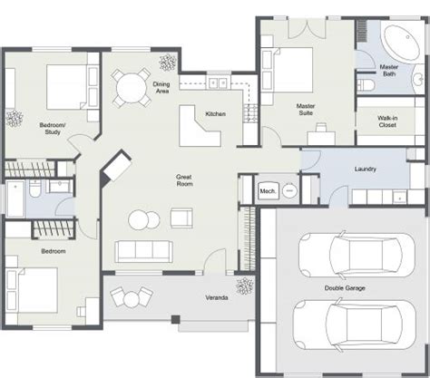 Modern House Plan With Big Garage