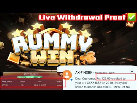 New Rummy Win App Withdrawal Proof Rummy Win App Real And Fake Proof