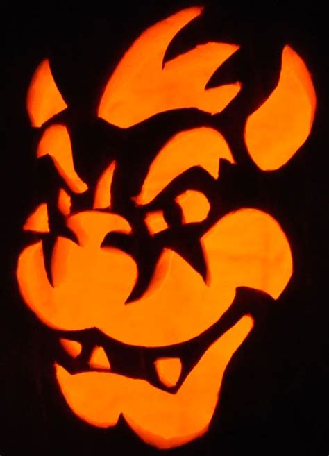 Mario Pumpkin Spookify Your Pumpkin With A Mario Pumpkin Stencil Artofit