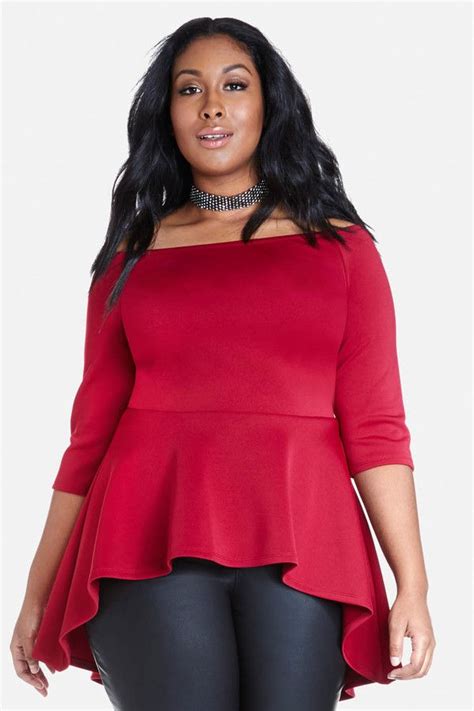 Fashion To Figure Aubrey High Low Peplum Top Plus Size Fashion For Women Summer Plus Size