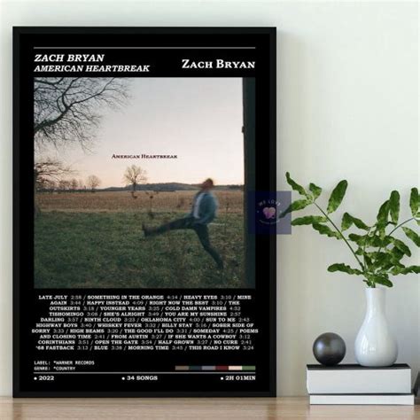 Zach Bryan American Heartbreak Album Poster For Home Decor Gift