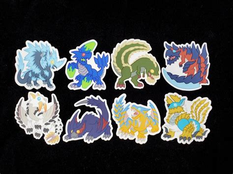 Monster Hunter World Iceborne Stickers Brachydios Deviljho Glavenus